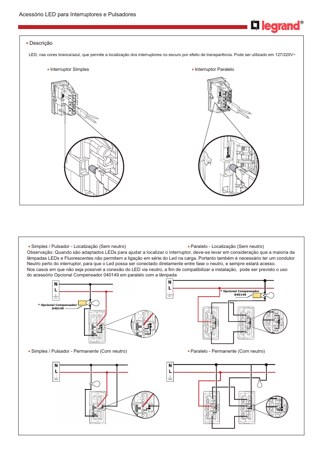 Nota Tecnica de Instalação dos LEDs